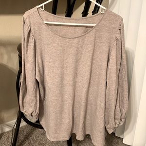 a.n.a top with ruffled sleeves